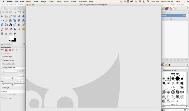 Screenshot of GIMP interface